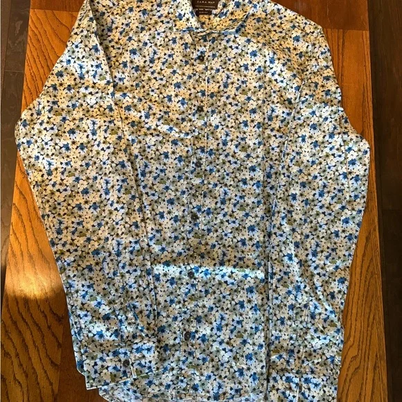 Zara Multicolor Floral Button Down Shirt - Picture 2 of 2